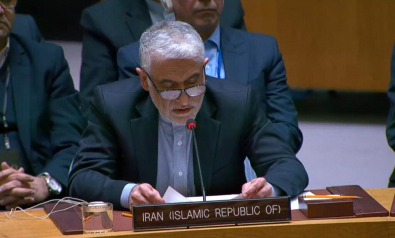  Iran&rsquo;s Ambassador Amir Saeid Iravani address the Security Council.