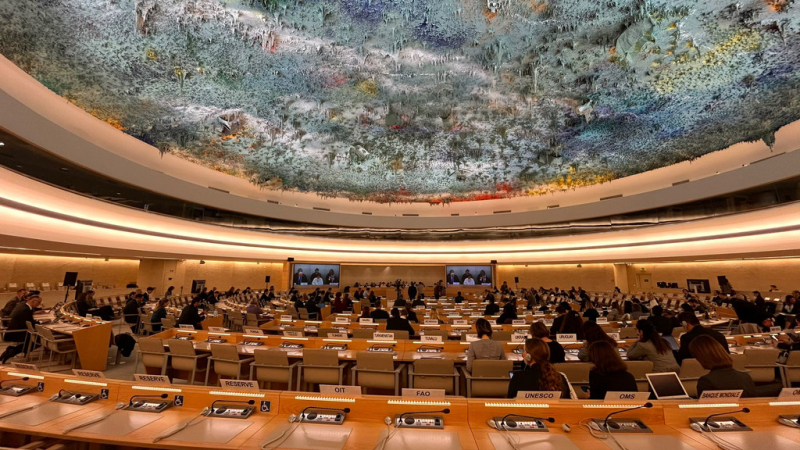 Зал заседаний Совета ООН по правам человека.