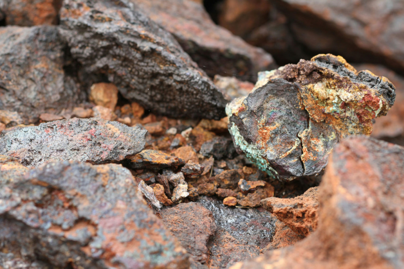 Ore containing copper, cobalt and nickel at a mine in Western Australia.